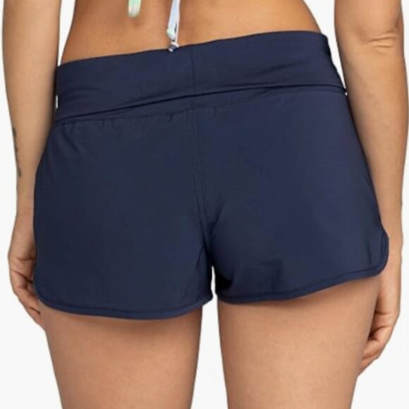 Roxy Juniors Endless Summer Boardshort Drawstring Folded Band Navy Size L - 7802 - Picture 2 of 2